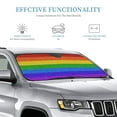 thumbnail image 3 of Kdxio Colorful Glitter Rainbow Print Windshield Sun Shade, Foldable Sun Blocker for Car,Truck,SUV Automotive Interior Sun Protection,Reflective Shade for Front Windshield(Small), 3 of 7