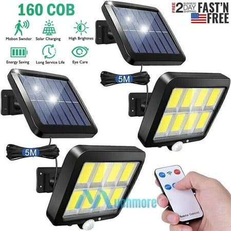 

2x Solar Street Light Outdoor Commercial IP65 Waterproof Garden Fence Yard Wall