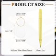 thumbnail image 2 of Uxcell 40 Pcs Wine Glass Charm with Ring Tags, Drink Glass Identifiers Acrylic Keychain Blanks with Gold Marker for Stem Glasses Wedding Party Birthday DIY Craft, Clear Teardrop shape, 2 of 6