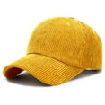 thumbnail image 2 of MIASHUI Men Women Corduroy Baseball Cap Outdoor Casual Sun Hat,Yellow,One Size, 2 of 8