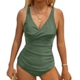 thumbnail image 5 of KPOPLK Womens Plus Size Swimsuits Modest Tankini Bathing Suits 2PCS Bathing Suit Swimwear(L,Green), 5 of 7