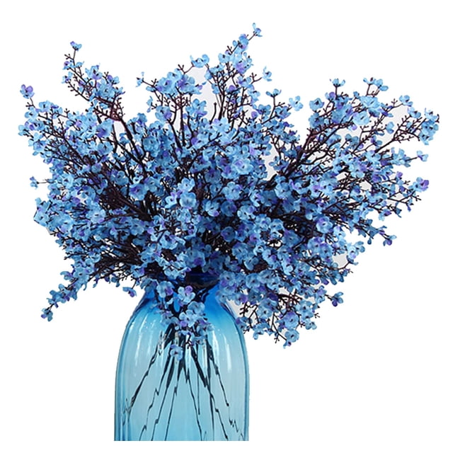 Flores artificiales Jaky-Global Babys Breath, 9 unidades, azules