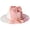 Pink, variant on Tie-dye Wide Brim Fedora Hats for Women Multicolor Felt Panama Hat