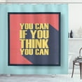 thumbnail image 1 of Motivational Shower Curtain, Grunge Vintage Style Long Shadow Effect Typography Message Possible Success, Fabric Bathroom Set with Hooks, 69W X 75L Inches Long, Multicolor, by Ambesonne, 1 of 3