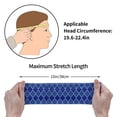 thumbnail image 4 of Lsque Blue Lantern Shapes Pattern Sweatbands Sports Headband for Men & Women - Moisture Wicking Athletic Cotton Terry Cloth Sweatband for Tennis, Basketball, Running, 4 of 9