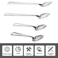 thumbnail image 3 of 1 set 4pcs cucharas de acero inoxidable múltiples múltiples cucharas de colador de buffet (plata), 3 of 5
