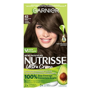 Garnier Nutrisse Ultra Crème, Permanent Hair Dye, Long-Lasting,1 unit, 100% Grey Coverage