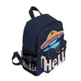 thumbnail image 2 of FORMRS School Backpack with Front Zippered Pocket 12" Student Travel Daypack, Colorful UFO, 2 of 6