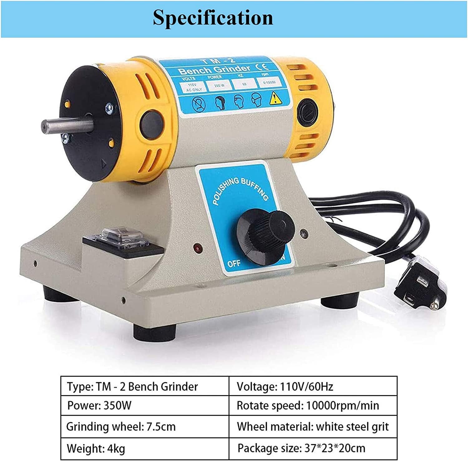 Jewelry Gem Polishing Grinding Machine Bench Lathe Rock Saw Polisher Buffer with Flexible Shaft,110V Mini Table Saw DIY Jewelry Grinder Equipment Tool 0-10000r/min