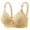 Beige, variant on Women Lace Bra Non Padded Wireless Comfortable Breathable Push Up Adjustable Straps Thin Non Rim Gathering Adjusting Everyday Daily Life
