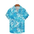 thumbnail image 4 of ZCFZJW Men's Hawaiian Wrinkle Free Shirts Big and Tall Regular Fit Casual Short Sleeve Button Down Tropical Floral Beach Vacation Tees Shirt Tops Multicolor#01 XXXXXL, 4 of 6