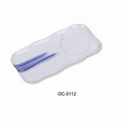 12 x 6 in. Ocean Porcelain Matching Compartment Plate - Pack of 12