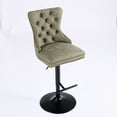thumbnail image 4 of Set of 2 PU Leather Swivel Barstools Adjusatble Seat Height from 26-33 Inch, Modern Bar Stools with Backs Comfortable Tufted for Home Pub and Kitchen Island, 4 of 12