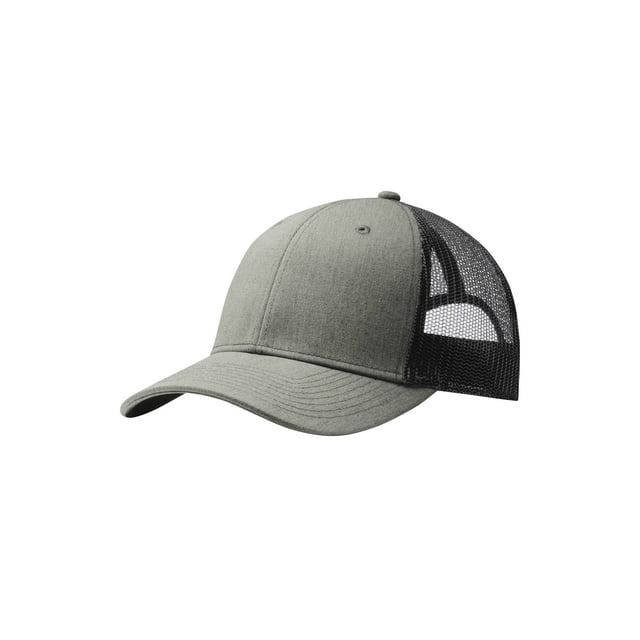 Top Headwear Snapback Trucker Cap - Heather Grey/Black
