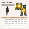 thumbnail image 6 of Kll Space Planet Print Women'S Long Sleeve Pajamas With Pants Sleepwear Loungewear 2 Set-Large, 6 of 9