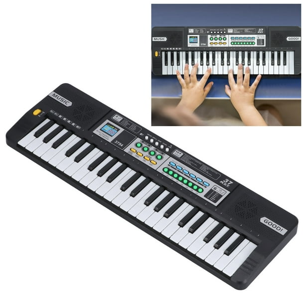 Clavier électronique à 37 touches piano en forme de guitare pour enfants 's  piano avec bandoulière mini microphone audio & prise casque