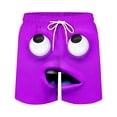 thumbnail image 5 of ibiyuan Mens Swim Trunks Funny Cartoon Face Print Quickdry Mens Shorts Elastic Waist Mens Bathing Suits Beach Swimwear, 5 of 5