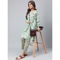 thumbnail image 4 of Janasya Women's Green Cotton Floral Printed Pant Set, 4 of 9