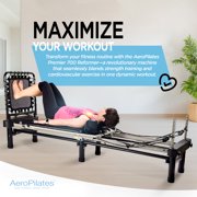 Stamina AeroPilates Premier Studio Reformer Workout Machine, Black