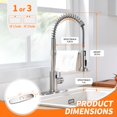 thumbnail image 4 of Grifo de cocina OWOFAN Touchless con rociador desplegable y luz LED, 4 of 8