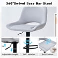 thumbnail image 4 of StnTalk Set of 2 Height Adjustable Swivel Barstools with Back, Gray Linen Fabric Counter Height Chairs, Modern Kitchen Island Chairs for Home Bar, 4 of 8