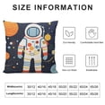 thumbnail image 5 of ONETECH  Double-Side Personalizable Astronaut Mars Stars Space Themed White Celestial Pillow Throw Cover  with Quote Dream Big for Nursery Boy Girl Teen Kids Room Bed Decoration, 5 of 5