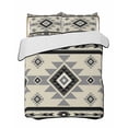 thumbnail image 2 of Brown Aztecs Twin Size Down Alternative Comforter, Lightweight Comforter Quilt Bedding Set with Pillow Shams Southwestern Stripe Native American Boho All Seasons Bed Comforter Duvet Insert 68"x86", 2 of 7