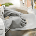 thumbnail image 3 of Full Circle Splash Patrol Natural Latex Cleaning and Dish Gloves, Medium/Large, Grey, 3 of 7