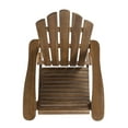 thumbnail image 2 of GDF Studio Cara Outdoor Acacia Wood Foldable Adirondack Chairs, Set of 2, Dark Brown, 2 of 8