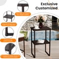 thumbnail image 3 of HARBOURSIDE Wicker Bar Table, 36 Inch Counter Height Patio High Top Dining Table, Rattan Bistro Pub Table with Storage Shelf for Deck Poolside Balcony Garden, Brown, 3 of 9