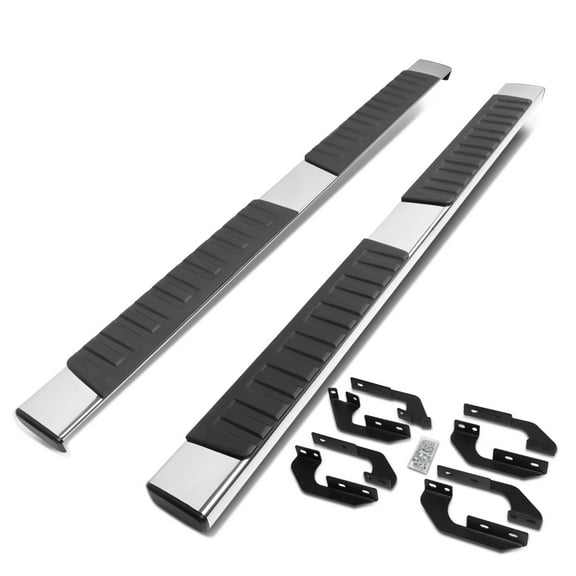 For 2007 to 2021 Toyota Tundra Extended Crew Cab 6" Aluminum Side Step Bar Running Boards 08 09 10 11 12 13 14 15 16 17 18 19 20