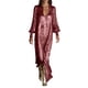 thumbnail image 5 of TaTaai Womens Party Long Sleeve Sequin Maxi Dress High Slit Evening Gown Glitter Formal Prom Night Club Dress Gift, 5 of 9