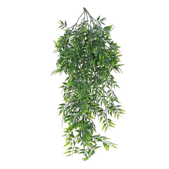 Artificial Hanging Plants, Ongmies Faux Eucalyptus Leaf Greenery Vine Plant, Artificial Hanging Vine Plants, Plastic Plants for Home, Garden & Wedding Decoration