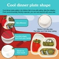 thumbnail image 3 of Kid Plate Set Bamboo Toddler Plates Dinnerware Dinner Dish Set Baby Feeding Spill Proof Divided Plate - Baby Spoon and fork 3-Piece Set，Tank, 3 of 6