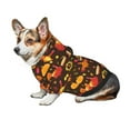 thumbnail image 7 of Fotbe Thanksgiving Turkey Print Small Dog Sweater Hoodies Pet Grey Hooded Soft Fleece Sweatshirts with Pocket Fall Winter Puppy Cat Sweaters Warm Clothes-X-Large, 7 of 7