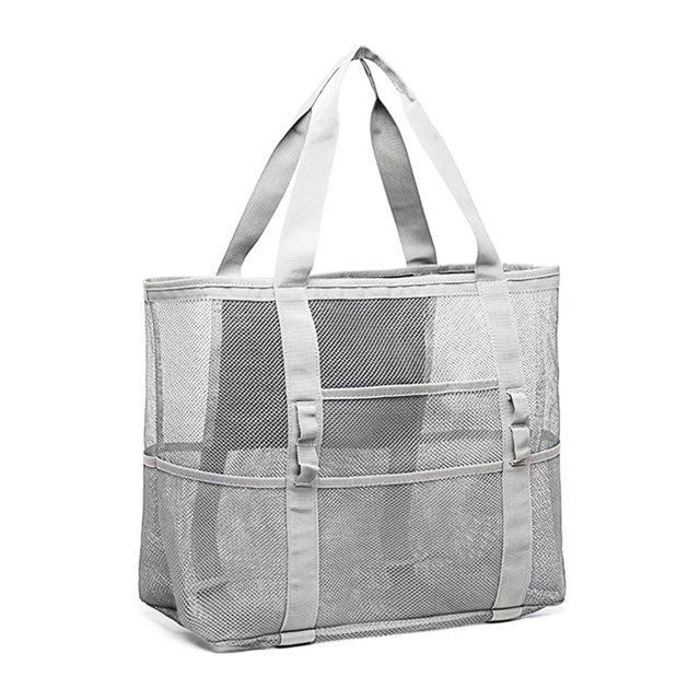 Sac de Plage en Maille à Séchage Rapide, Portable, Réutilisable, Sac à Main Polyvalent pour Vacances, Expédition, Voyage