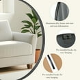 thumbnail image 4 of CONCETTA 28-Inch Round Wall-Mounted Mirror, Made Of High-Quality Aluminum, With a Clear And Bright Mirror Surface, Equipped With a Convenient Hook, Black, Gift for Mother's Day, 4 of 5