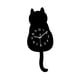 thumbnail image 2 of Reloj de pared con cola de gato meneando, bonito reloj decorativo de 17,5 x 43,5 cm de acrílico. Negro, 2 of 9