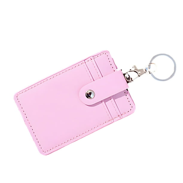 Bearachild Bonitos regalos funda para tarjeta de autobús regalo con estuche elegante y práctico portatarjetas de identificación portátil Carpetas de archivos rosa
