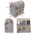 thumbnail image 5 of Travel Lounger Chair Bag, Passport and Visa Stamps Illustration of Toronto Hong Kong Berlin Print, High Capacity Storage with Handle Container, Lounger Size, Eggshell and Pink, by Ambesonne, 5 of 5