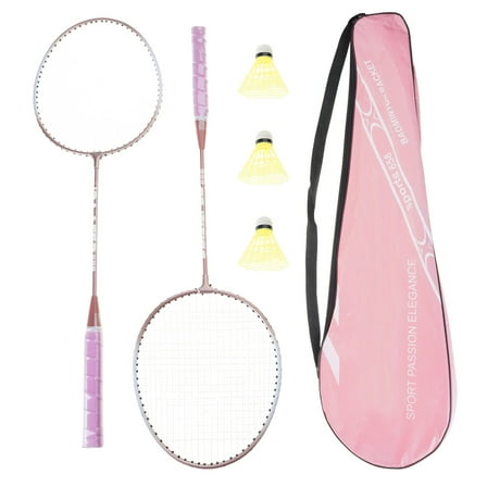 lixuesong 1Pair Light Weight Badminton Racket Shuttlecocks Racquet Professional Badminton Rackets for Adults Kids Players
