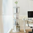 thumbnail image 7 of 4 Tier Display Shelf,Floor Standing Organizer, 360??Rotation Holds Books and Displays for Living Room and Bedroom, 7 of 7