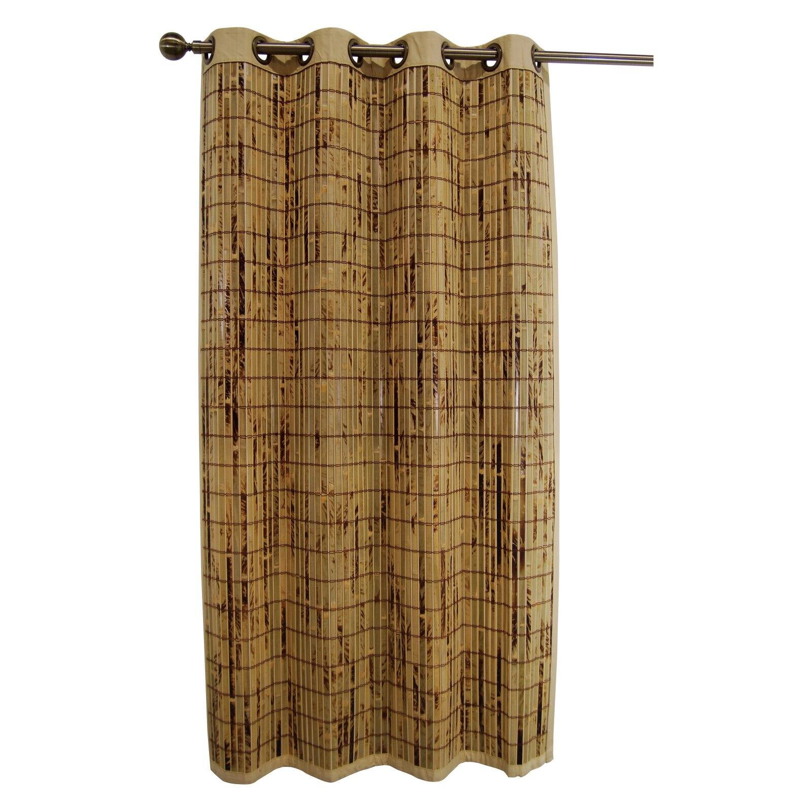 Versailles Tortoise Shell Bamboo Grommet Top Panel Versailles Tortoise Shell Bamboo