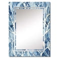 thumbnail image 2 of Designart "Windy Beauty in White & Blue Trees III" Tree Oversized Wall Mirror - Country Landscapes Bathroom Wall Mirror Decor - Multiple Color Options, 2 of 6