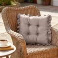 thumbnail image 6 of Square Ruffle Edge Floor Cushion with Reinforced Construction - Durable Supportive Seat Pad for Long Lasting Comfort - Easy Clean Home Decor Pillow, 6 of 6