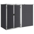 thumbnail image 3 of vidaXL Tool Shed Outdoor Storage Shed with Lockable Door Galvanized Steel, 3 of 18