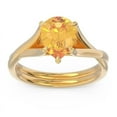 thumbnail image 2 of Diamond-Capitals 2.00 Carat Pear Cut Citrine Gemstone Wonderful Solitaire Engagement Ring for Fiancee 14K Yellow Gold Size 4.5, 2 of 8