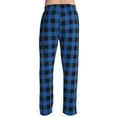 thumbnail image 4 of YOUYEDIAN Men Pj Pants Plaid Men's Pajamas Sleepwear Sleep Mens Graphic Lounge Pants Soft Checkered Drawstring Bottoms Pants Cute Plus Size Wide Leg Pant Blue M, 4 of 4