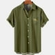 thumbnail image 4 of Blusa de camisa de manga corta con solapa de moda informal con patrón estampado para hombre Pompotops  oipoqjl46927, 4 of 5