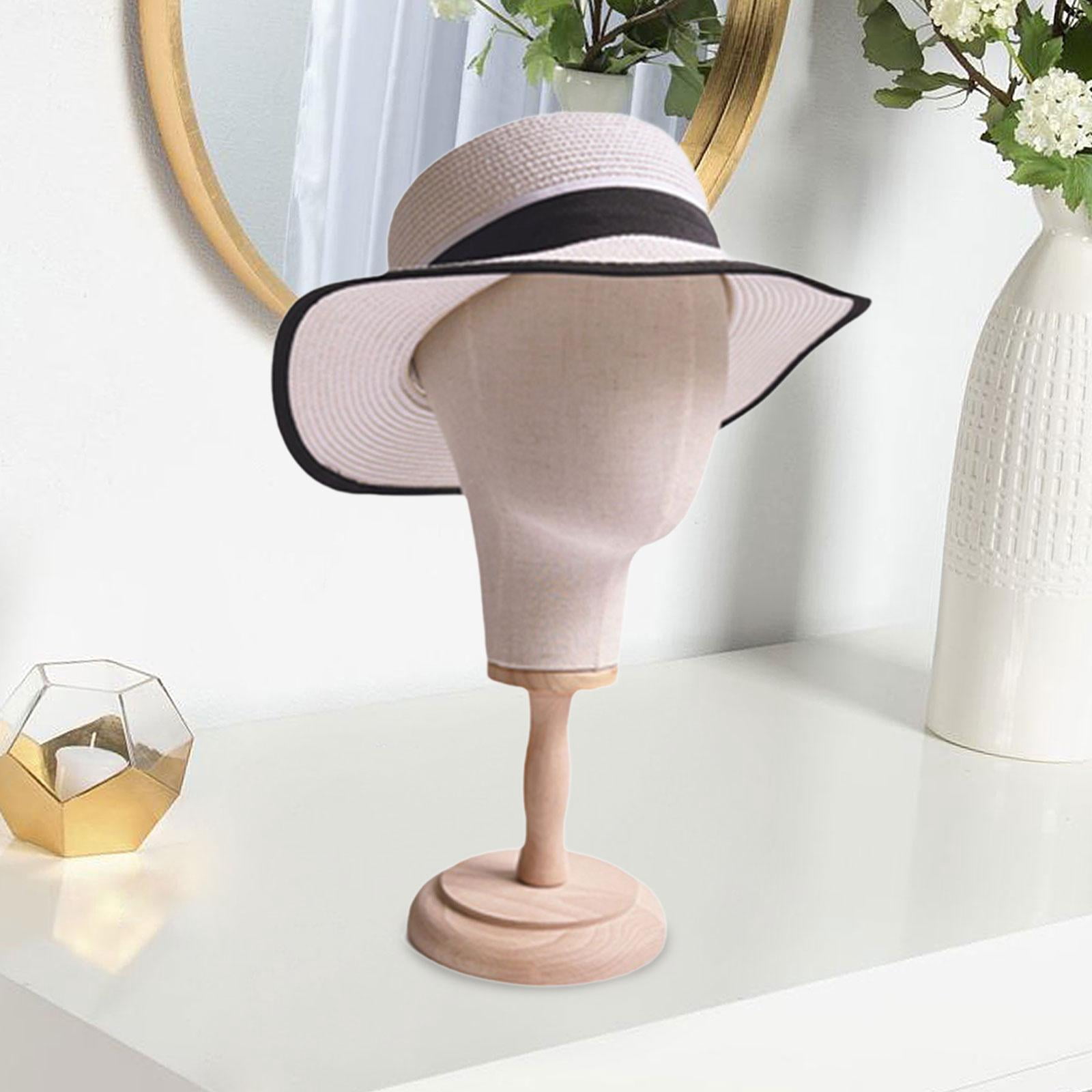Bothyi Hairpieces Display Holder Manikin Head for Shopping Mall Styling Dry beige